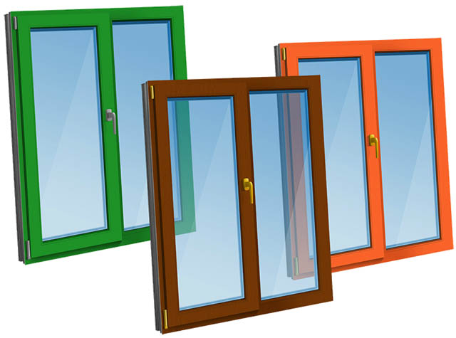 Цветные пластиковые окна - коричневые, серые по доступной цене фото Яхрома