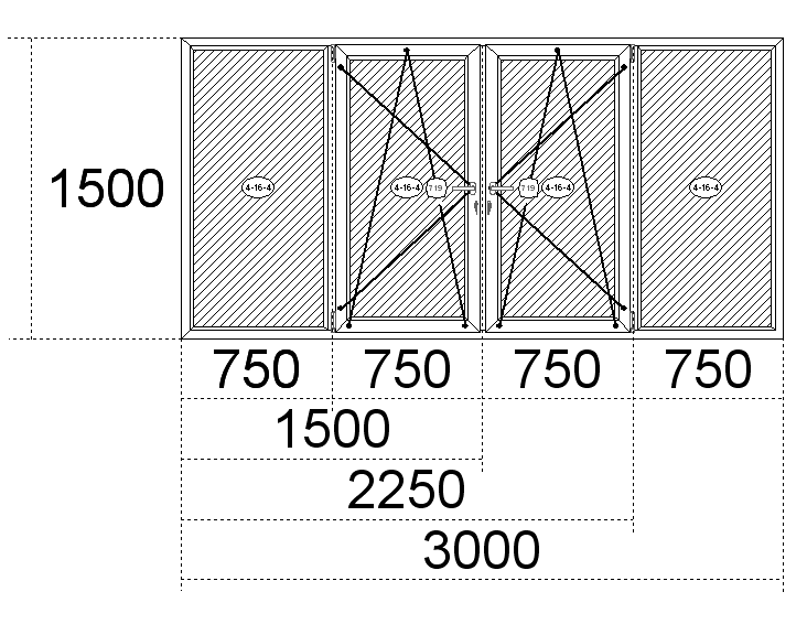 Стандартные окна ПВХ: размеры - высота и ширина Яхрома